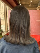 ローレンジウ(LOREN JU)&nbsp;透明感髪質改善ベージュダブルカラーミルクティーグレージュ