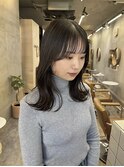結んでも可愛い顔周りカット/暗髪カラー/恵比寿/代官山
