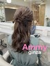 【 コテとゴム使用 】簡単ハーフアップヘアセット