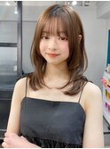 小顔 美髪 レイヤーカット イメチェン ワイドバング"