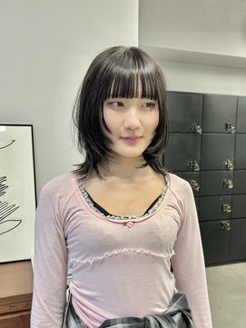ヘアー アイス 御器所本店(HAIR ICI) レイヤーカットウルフカット前髪カットボブミディアム20代