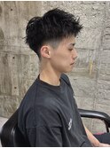 ベリーショートツイストスパイラルパーマメンズショート群馬太田