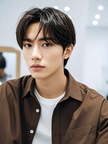 エイチ メンズ(H)&nbsp;チャコールグレー ハッシュカット シャギーカット ルーツカラー