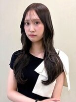 リサヘアーデザイン(RISA HAIR DESIGN)&nbsp;ピンクブラウン 韓国風 ゆる巻きアレンジ シースルーバング