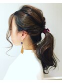 ざっくりポニーテールアレンジ☆銀座美容室