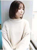 天神【BIRTH】内巻きワンカール×耳掛け前下がりボブ