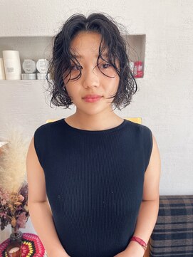 サン 鎌倉長谷(3.) 3.オリジナルパーマ　パーマ　癖毛風パーマ