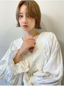 ベル 新宿(Belle) 肩に付かない前髪長め結べる外ハネボブ！