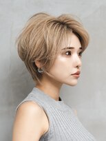 ソードリーフ ヘアーアンドスパ 鶴見店(swordlief hair&spa) くびれショート×ミルクティーベージュ