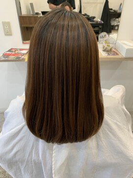 カキーン(cakeen) 髪質改善縮毛矯正*ブリーチなし赤み消しカラー*20代30代髪型