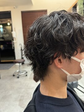 アウラヘアーサロン(aura hair salon) メンズウルフ×カーリーパーマ