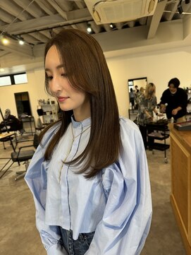 ナンバー(number+) 20代30代40代大人可愛い髪質改善カラー艶感ストレート