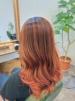 カジン(kajin)&nbsp;オレンジベージュバレイヤージュ