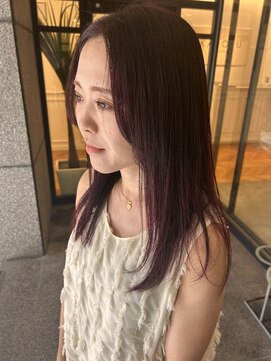 サラビューティーサイト 志免店(SARA Beauty Sight) 【志免】セミロング/ワインレッドカラー☆山之内