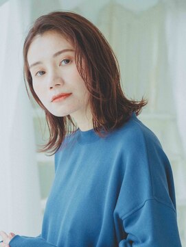 サロン ド ウィズ 西船橋店(Salon de With) くせ毛さんの切りっぱなし　ミディスタイル
