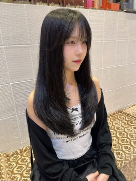 ロンドローズ 名古屋(Lond damaskRose) ブリーチ 学割 オリーブベージュ レイヤーカット リタッチ 374