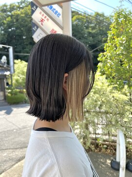 サロウィン 水戸(SALOWIN) 【EMA】イヤリングカラー×ベージュ【タグチ】