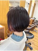 ショートボブ◇ピンクイヤリングカラー