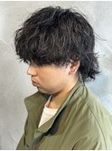 波巻きスパイラルパーマメンズパーマメンズウルフ群馬高崎パーマ