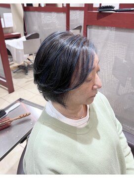 プログレス 東村山店(PROGRESS) ブルー/メッシュ/ブルーブラック/ハンサムショート