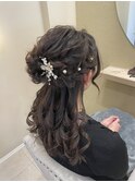 あみこみ×サイドシニヨンハーフ
