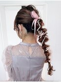 ロングおくれ毛美髪韓国ヘア顔周りレイヤー_ba539061