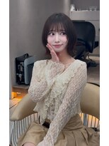 ミニウルフレイヤーカット顔周り前髪韓国ミディアムロング/池袋