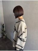 ラベンダーブラウン×ボブ