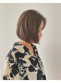 乾かすだけでキマる髪/馴染むハイトーングレージュボブ