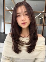 アース 菊名店(HAIR&MAKE EARTH)&nbsp;◎小顔ロングレイヤー×シースルーバング美髪韓国風