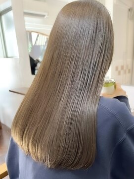 ラレイ ハラジュク(Lalei harajuku) 原宿ブリーチなしダブルカラーオリーブカーキベージュ透明感