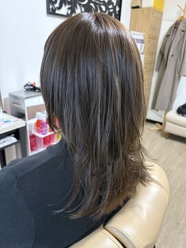 オハナ(ohana) ロングウルフ×オリーブベージュ☆