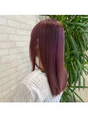 髪質改善ラベンダーピンクレッド艶カラーブリーチレイヤー