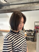 ツイッグ バイ ヤード(twig by YARD.) 切りっぱなしボブ×アッシュベージュ