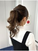 ポニーテール/ヘアアレンジ/お呼ばれヘア/カジュアルアレンジ