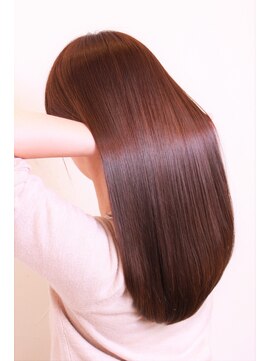 ヘアーラウンジ ハピル(Hair lounge Hapir) 【髪質改善】縮毛矯正×艶感カシスカラー/20代30代/アースカラー