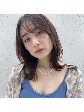 プリマ アンジュ 中目黒店(PRIMA ange) フェザーバング 透明感抜群アッシュブラウン　PRIMA ange 中目黒