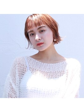 アンスールミミ 南草津店(Ansur mimi) 【外国人風】切りっぱなしボブ×テラコッタ