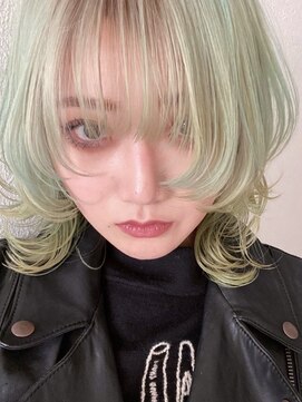 リアイス(Re:ICE) ライムグリーンシースルーミディアムウルフ