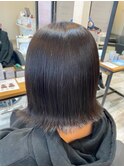 【地毛風透明感カラー×外ハネボブ】