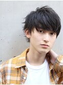 ツイストスパイラル波打ちスパイラルセンターパート刈り上げ束感