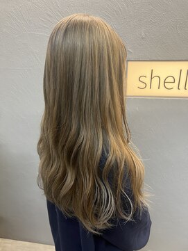 シェル 国分寺(shell) ベージュカラー/ブリーチあり/ロング/10代20代30代