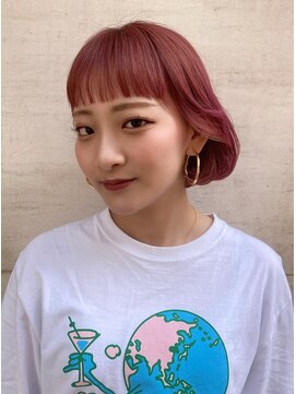 ランテルディ 渋谷(LANTERDIT) 韓国風ピンクボブ