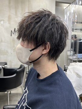 メンズヘアセンス 渋谷(MEN'S HAIR SENSE) アッシュブラックツーブロックウルフマッシュパーマハイライ