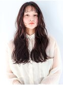 <SAKI>薄めバングにナチュラルロングレイヤーの抜け感ロングヘア