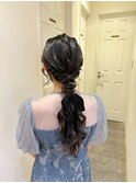 結婚式にオススメ!編みおろしヘア!