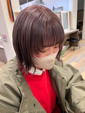 アチーブ ヘア デザイン(achieve hair design) ラベンダーベージュ小顔顔まわりレイヤー10代20代30代艶感