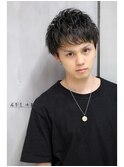 爽やかソフトツーブロックショートバングナチュラル束感
