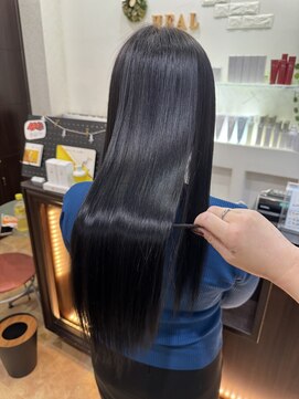 ヘアメイクヒール 艶髪ブルーブラック＊