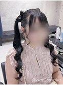 立体リボンツインテール/心斎橋ヘアセット